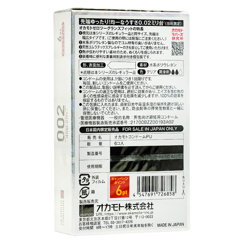 Okamoto 0.02 Zero-Two Grand Fit Box 6